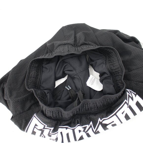 Gymshark Shorts Mens Medium Wordmark Mesh 4" Drawcord Waist black gym workout - Picture 8 of 13